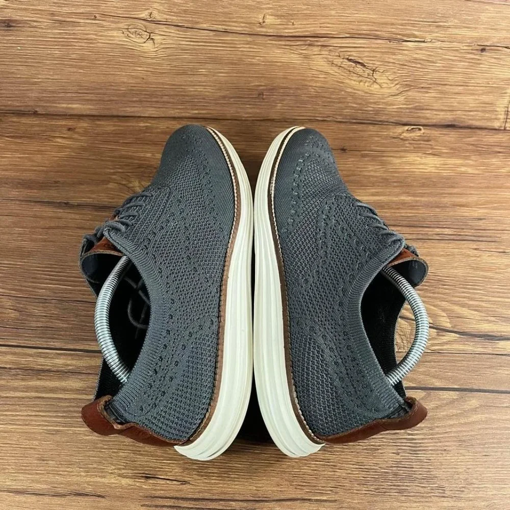 Cole Haan Original Grand Knit Wingtip Sneakers Men’s Size 9.5 Gray_2
